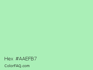 Hex #aaefb7 Color Image