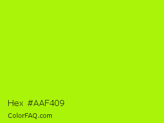 Hex #aaf409 Color Image