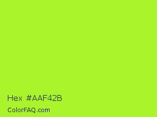 Hex #aaf42b Color Image