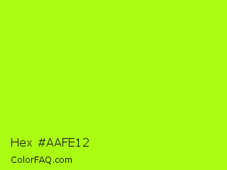 Hex #aafe12 Color Image