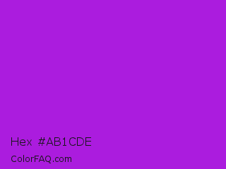 Hex #ab1cde Color Image