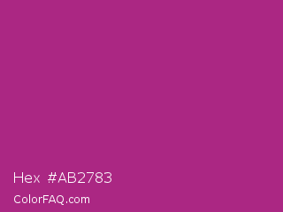 Hex #ab2783 Color Image