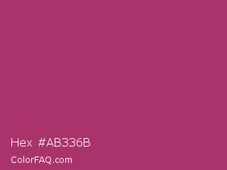 Hex #ab336b Color Image