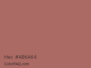 Hex #ab6a64 Color Image