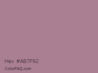 Hex #ab7f92 Color Image
