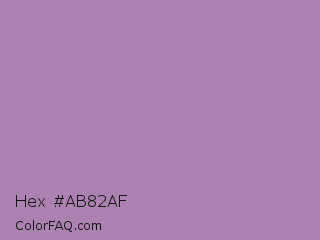 Hex #ab82af Color Image