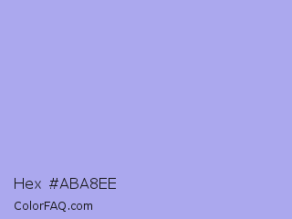 Hex #aba8ee Color Image