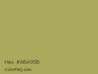 Hex #aba95b Color Image