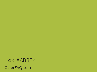 Hex #abbe41 Color Image