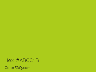 Hex #abcc1b Color Image