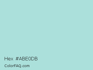 Hex #abe0db Color Image