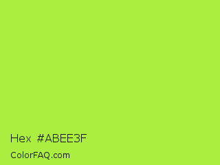 Hex #abee3f Color Image