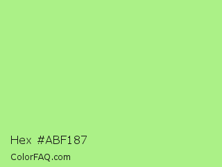 Hex #abf187 Color Image