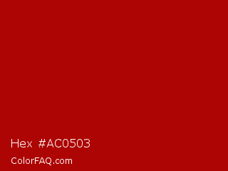 Hex #ac0503 Color Image