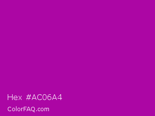 Hex #ac06a4 Color Image