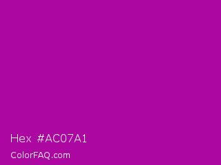 Hex #ac07a1 Color Image