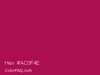Hex #ac0f4e Color Image