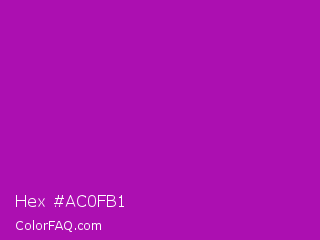 Hex #ac0fb1 Color Image