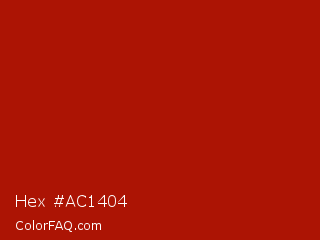 Hex #ac1404 Color Image