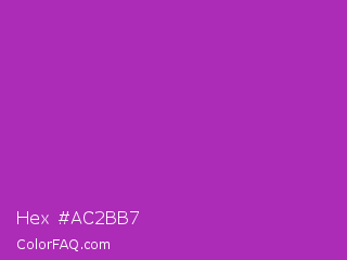 Hex #ac2bb7 Color Image