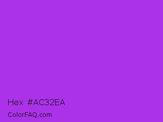 Hex #ac32ea Color Image
