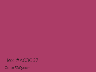 Hex #ac3c67 Color Image