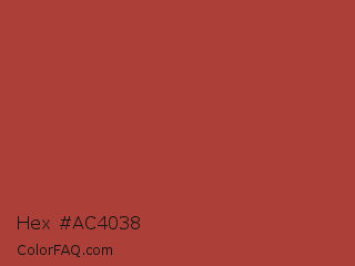 Hex #ac4038 Color Image