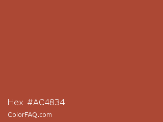 Hex #ac4834 Color Image