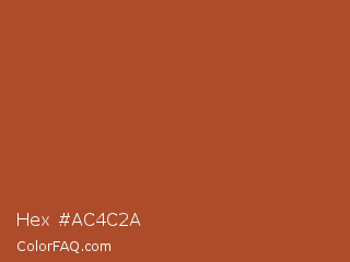 Hex #ac4c2a Color Image