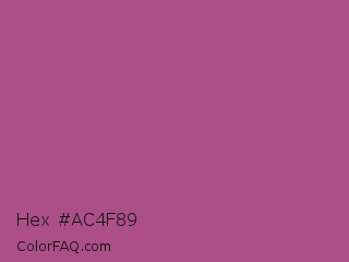 Hex #ac4f89 Color Image