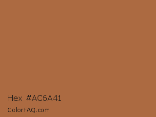 Hex #ac6a41 Color Image