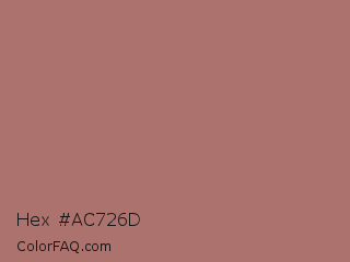 Hex #ac726d Color Image