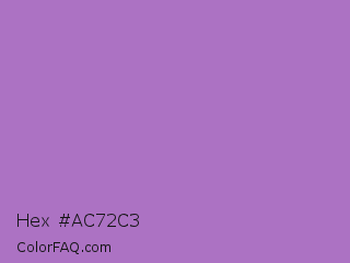 Hex #ac72c3 Color Image