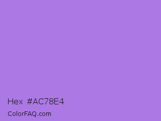 Hex #ac78e4 Color Image