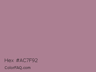 Hex #ac7f92 Color Image