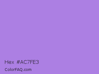 Hex #ac7fe3 Color Image