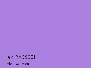 Hex #ac80e1 Color Image
