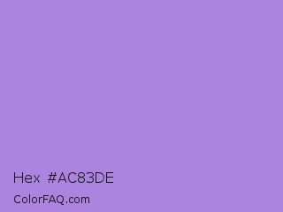 Hex #ac83de Color Image