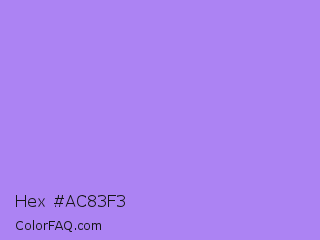 Hex #ac83f3 Color Image