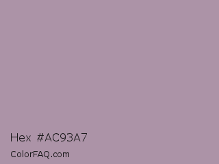 Hex #ac93a7 Color Image