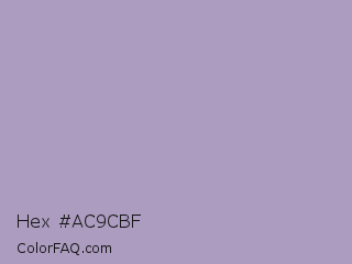 Hex #ac9cbf Color Image