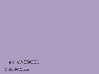 Hex #ac9cc1 Color Image