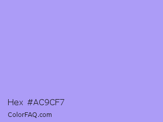 Hex #ac9cf7 Color Image