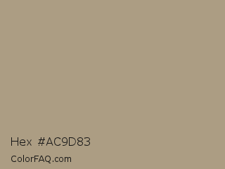 Hex #ac9d83 Color Image