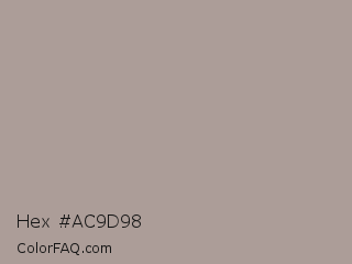Hex #ac9d98 Color Image