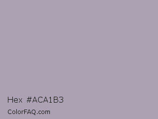 Hex #aca1b3 Color Image