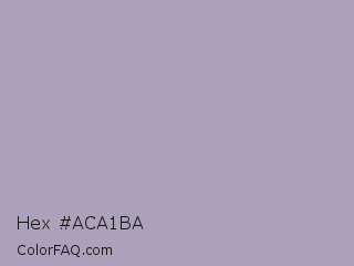 Hex #aca1ba Color Image