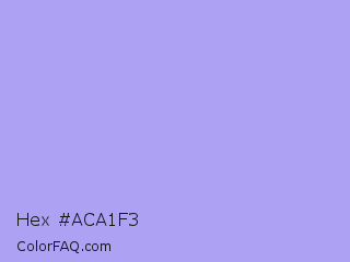 Hex #aca1f3 Color Image