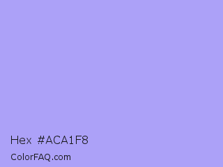 Hex #aca1f8 Color Image