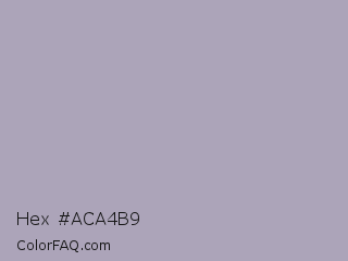 Hex #aca4b9 Color Image